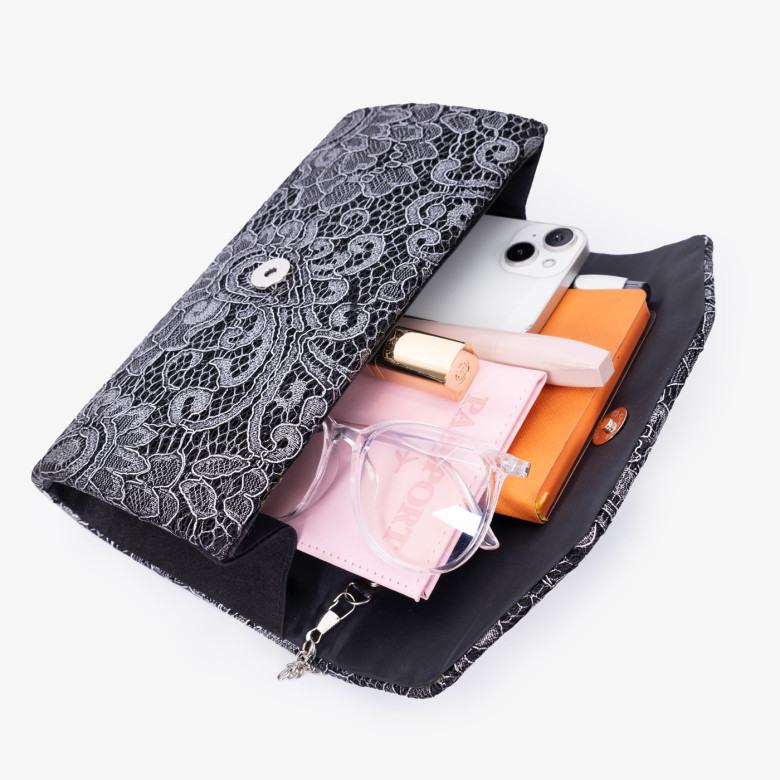 Клатч женский Funxilan 1708-2 black/silver Клатч женский Funxilan 1708-2 black/silver