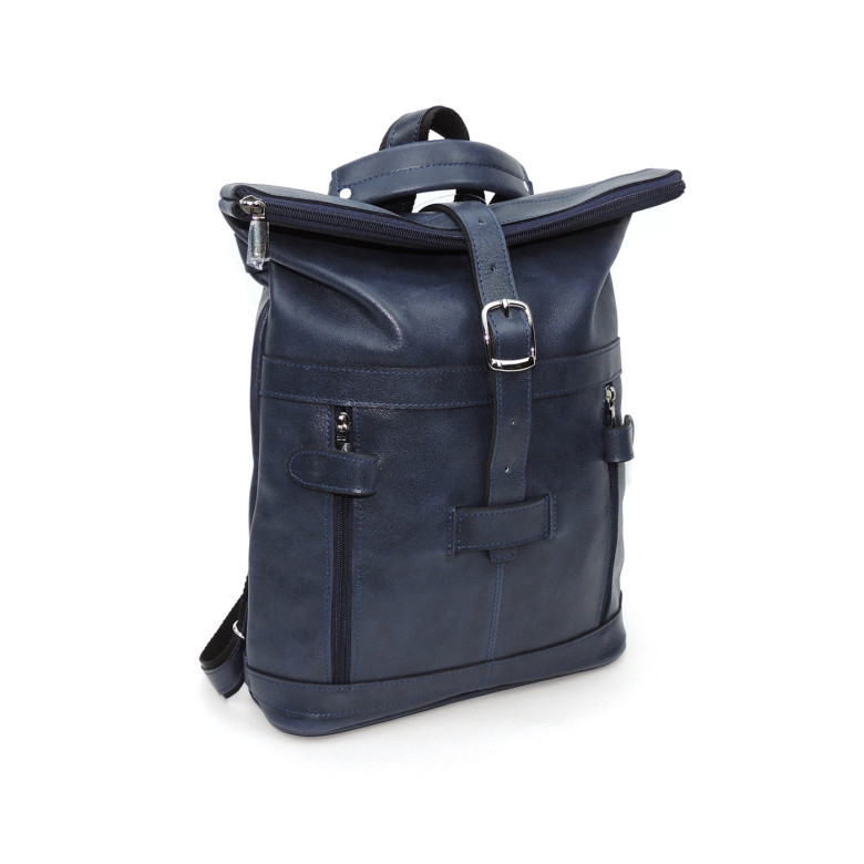 Кожаная сумка-рюкзак Natalia Kalinovskaya "Альто" синяя