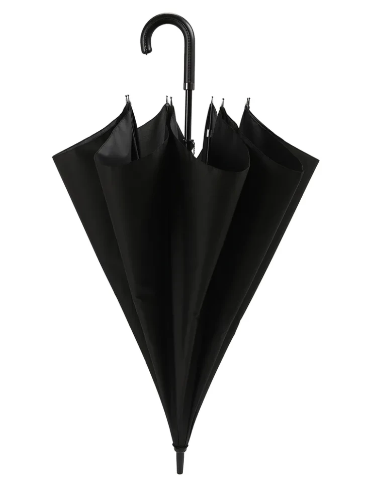 Зонт-трость мужской Три Слона 2775, 8 спиц, ручка крюк кожа