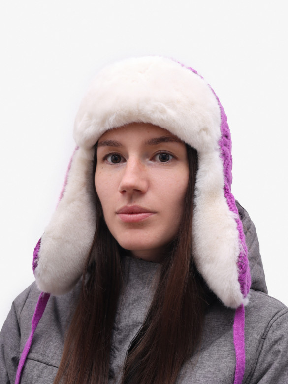 Ушанка Warm Goddess 2705 фиолетовая Ушанка Warm Goddess 2705 фиолетовая