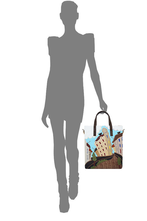 Сумка женская Protege, ДС-220-96 Город №14 коричневая крокодил