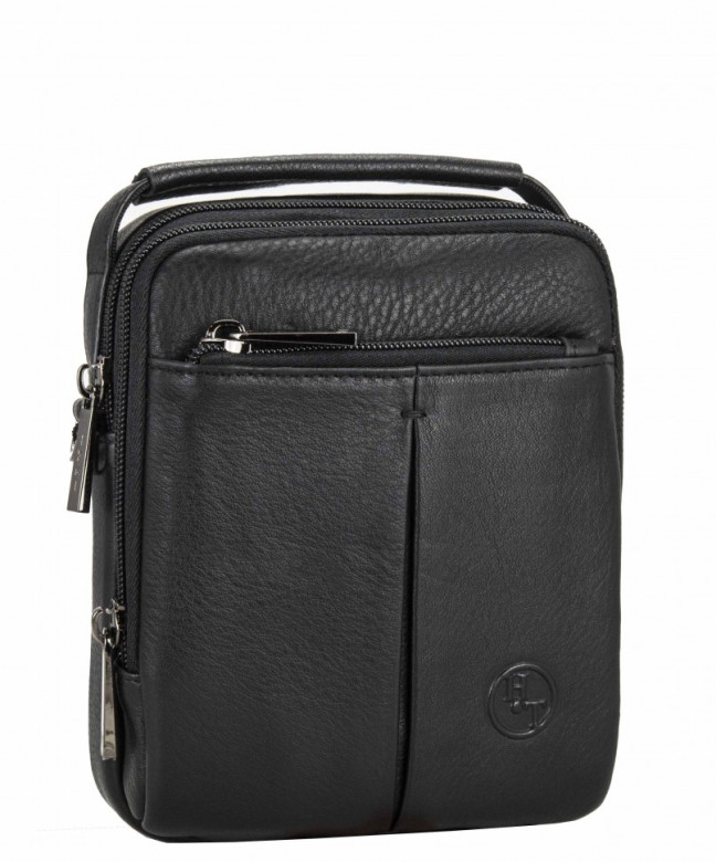 Мужская сумка через плечо Hight Touch 422-5 чёрная Мужская сумка через плечо Hight Touch 422-5 чёрная