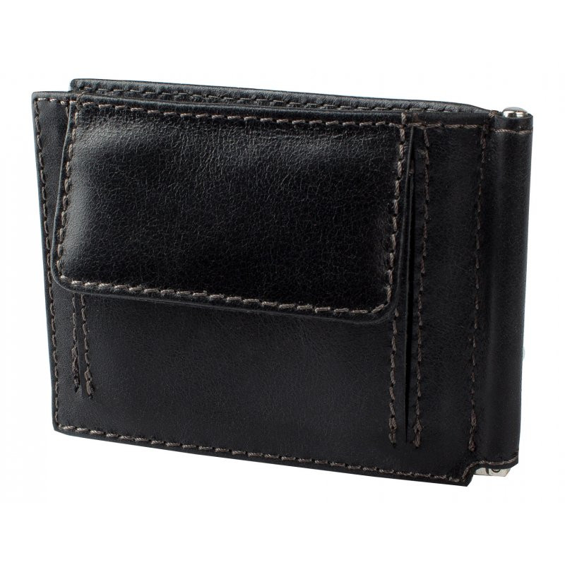 Зажим для денег Dimanche Camel 889/M черный, с отделением для мелочи