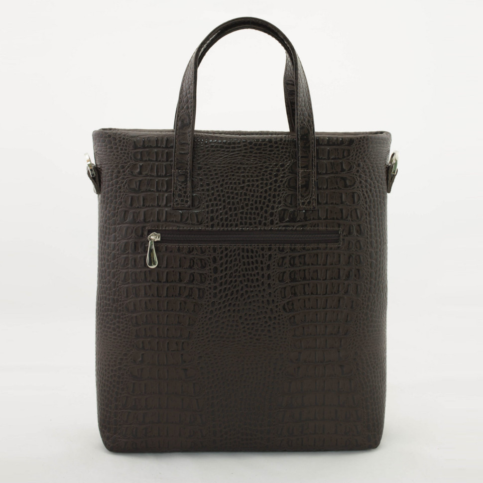 Сумка женская Protege, ДС-220-176 "Лиса №2" тёмно-коричневая рептилия