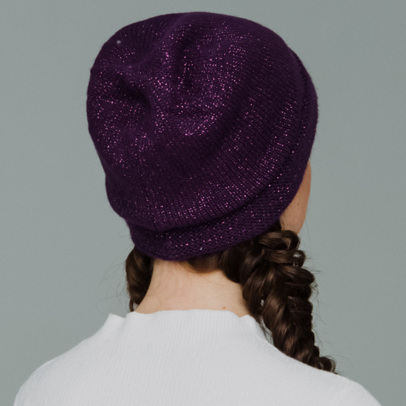 Шапка женская Flioraj 347FJ темно-лиловая
